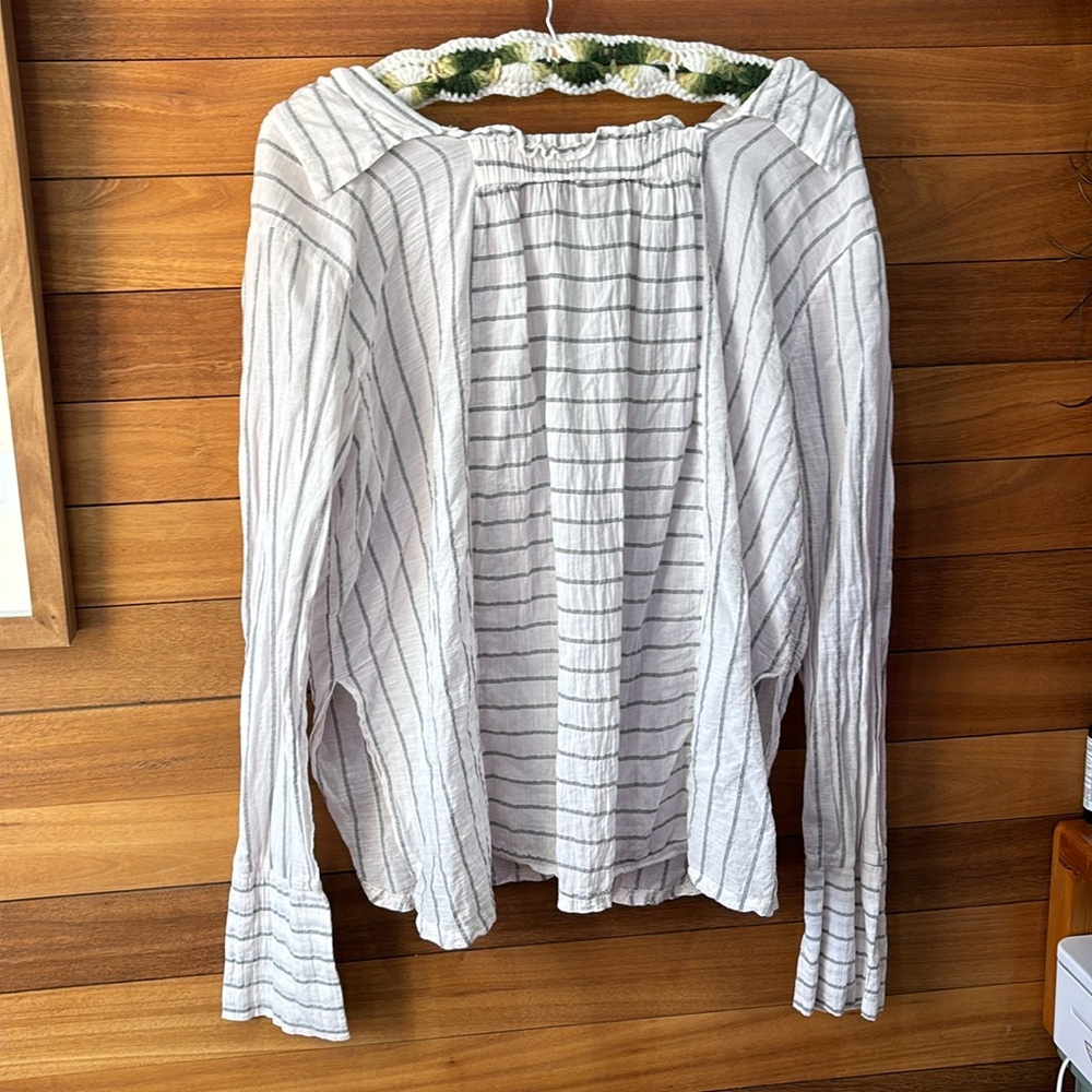 Xcvi Striped Collared Button Down - image 3